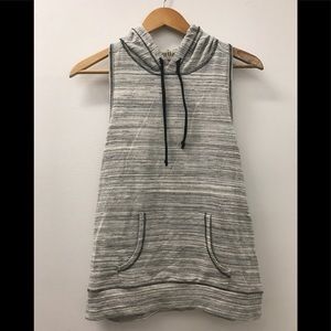 Sleeveless french terry hoodie